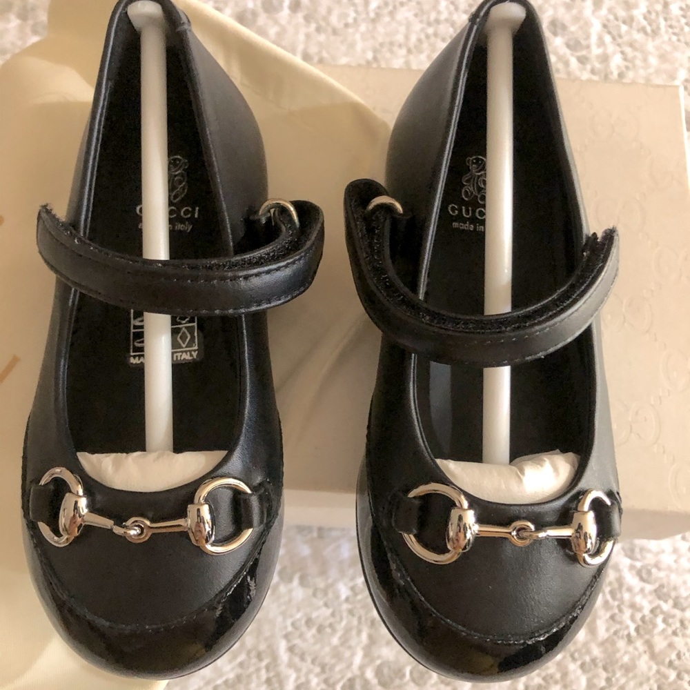 Gucci Black Baby Walker Shoes